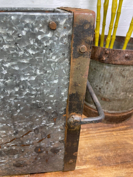 Vintage Reclaimed Galvanised Feeder Planter Trough Garden Planter Tub