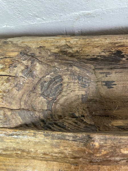 Vintage Rustic Wabi Sabi Carved Dugout Solid Wooden Trough Table Centrepiece