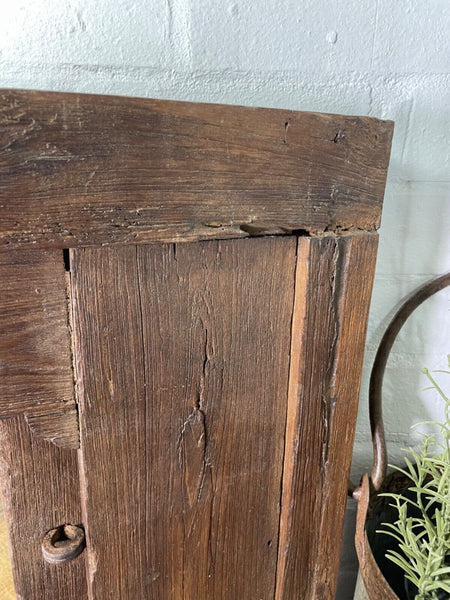 Vintage Antique Rustic Indian Wooden Window Frame Shutters Wall Garden Mirror