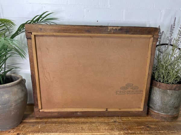 Vintage Antique Rustic Indian Wooden Window Frame Shutters Wall Garden Mirror