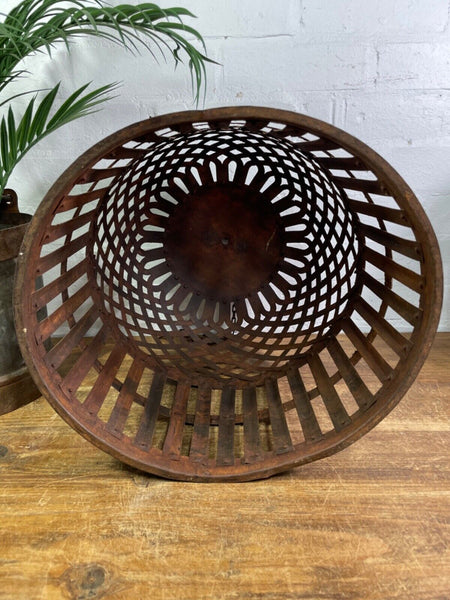 Vintage Rustic Reclaimed Metal Bird Cage Hanging Ceiling Pendant Light Shade