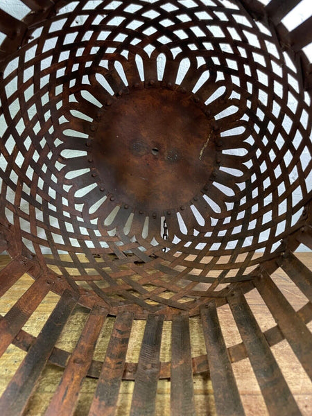 Vintage Rustic Reclaimed Metal Bird Cage Hanging Ceiling Pendant Light Shade