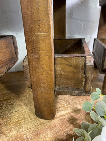 Vintage Reclaimed Rustic Indian Brick Mould Hanging Kitchen Shelves Spice Rack
