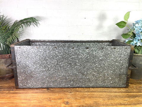 Vintage Reclaimed Large Galvanised 3ft Feeder  Trough Garden Planter Tub