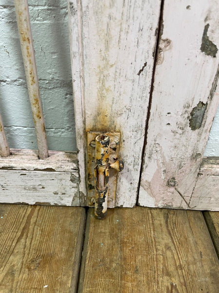 Old Pair Vintage Reclaimed Indian Wooden Iron Saloon Doors Shutters Garden Gates