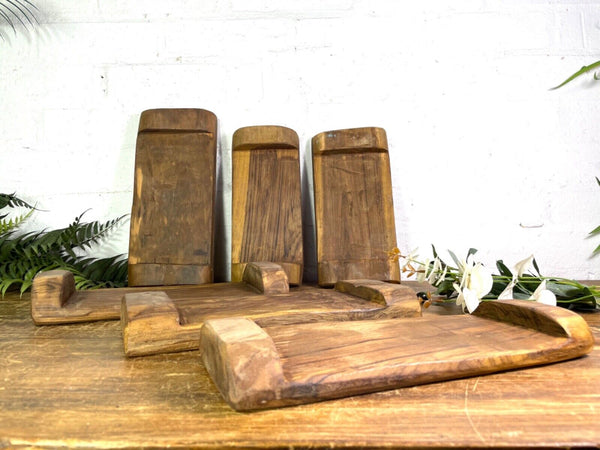 Vintage Rustic Small Solid Wooden Chopping Block Serving Cheese Nibbles Board