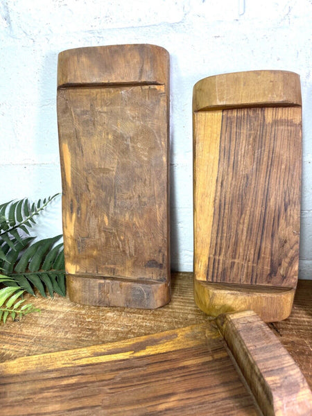 Vintage Rustic Small Solid Wooden Chopping Block Serving Cheese Nibbles Board
