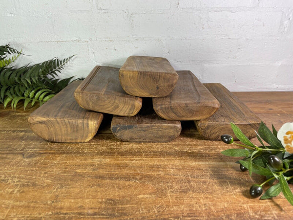 Vintage Rustic Small Solid Wooden Chopping Block Serving Cheese Nibbles Board