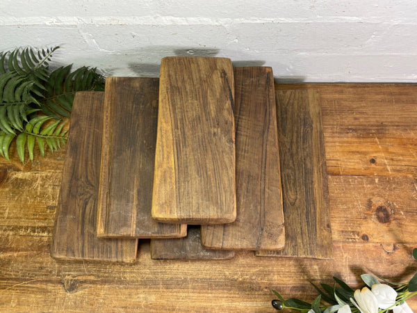 Vintage Rustic Small Solid Wooden Chopping Block Serving Cheese Nibbles Board