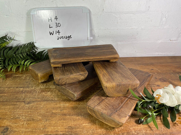 Vintage Rustic Small Solid Wooden Chopping Block Serving Cheese Nibbles Board