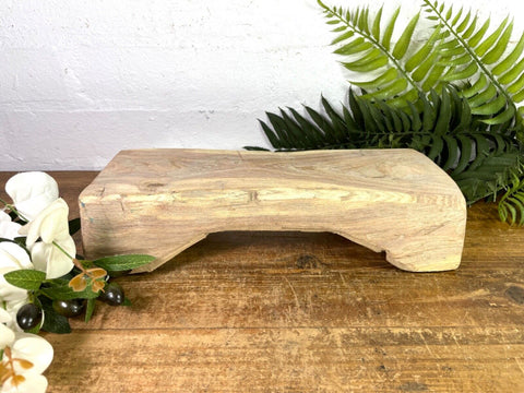 Vintage Rustic Small Solid Wooden Chopping Block Serving Cheese Nibbles Board