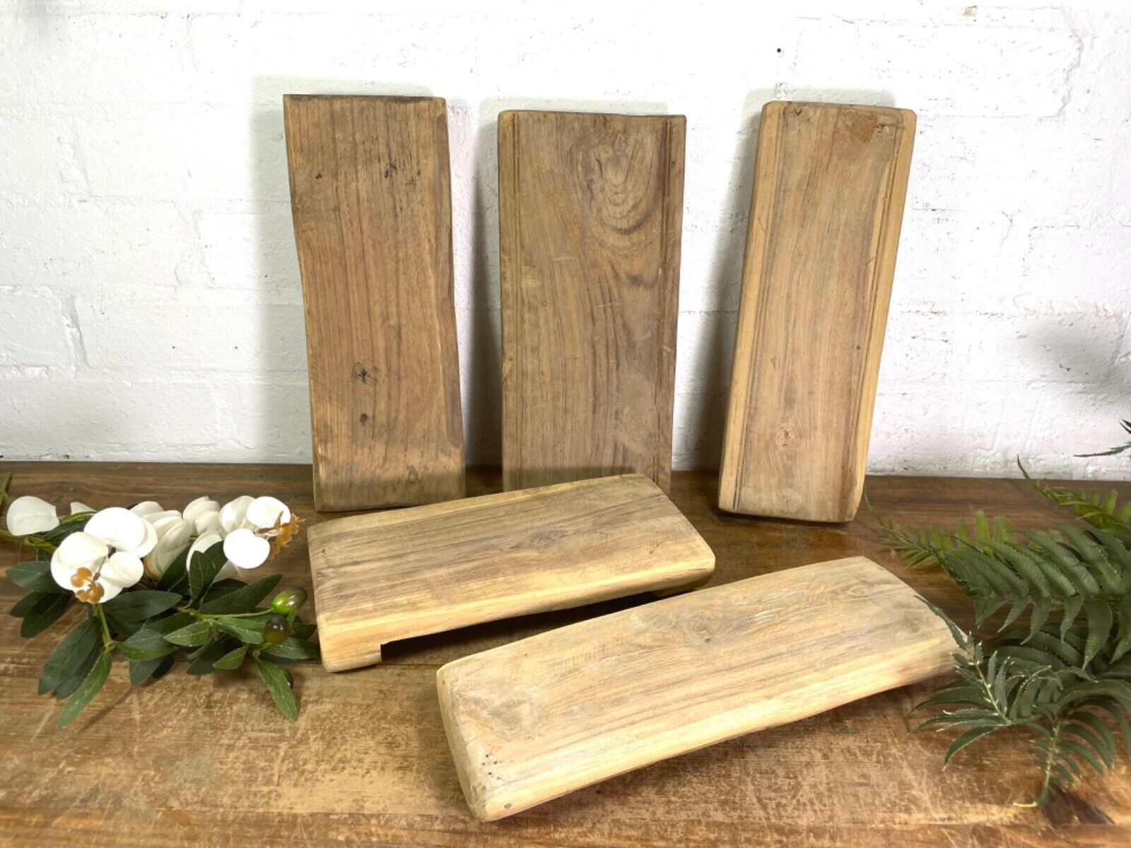 Vintage Rustic Small Solid Wooden Chopping Block Serving Cheese Nibbles Board