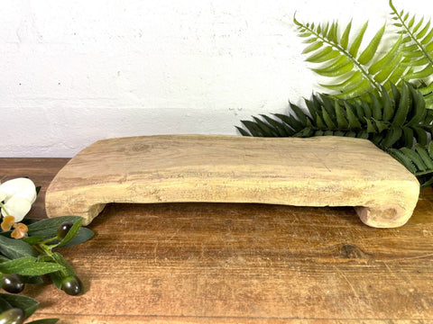 Vintage Rustic Small Solid Wooden Chopping Block Serving Cheese Nibbles Board