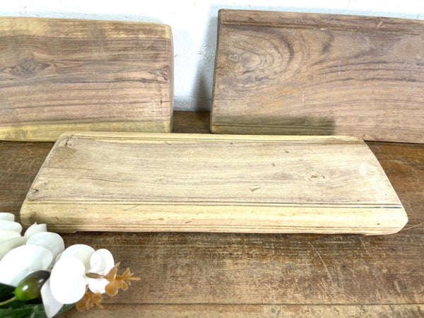 Vintage Rustic Small Solid Wooden Chopping Block Serving Cheese Nibbles Board