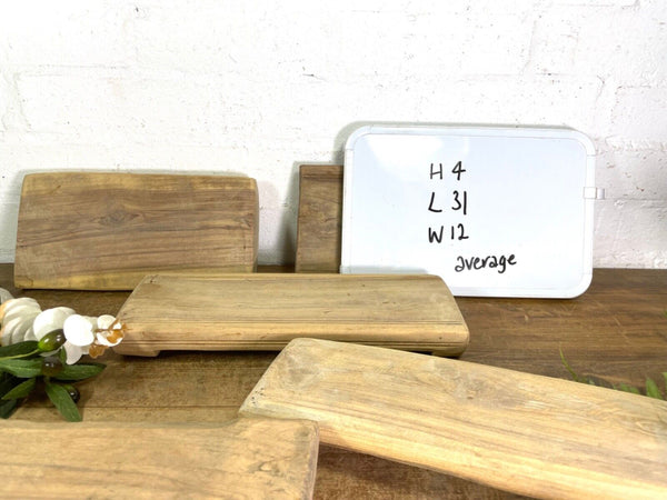 Vintage Rustic Small Solid Wooden Chopping Block Serving Cheese Nibbles Board