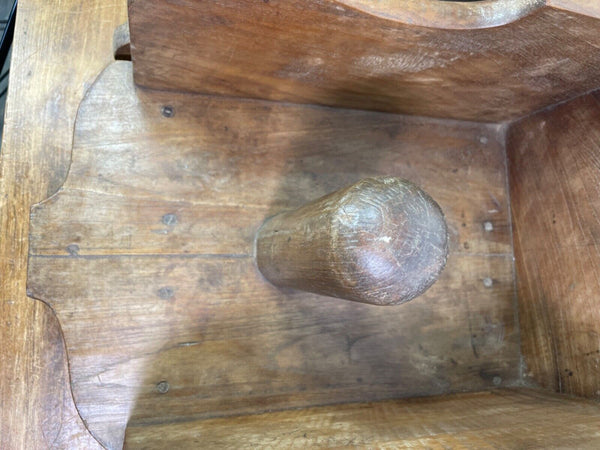 Rare Vintage Antique Colonial Indian Hardwood Childrens Toy Pull Along Cart