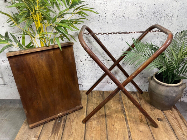 Vintage Reclaimed Folding Wooden Boat Wood Side Lamp Bedside Table