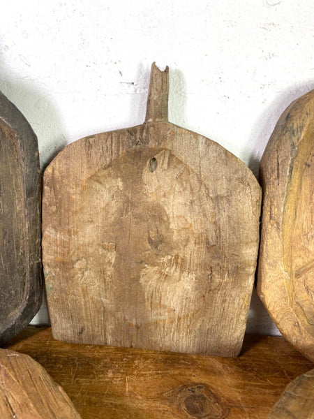 Vintage Rustic Wabi Sabi Hand Carved Wooden Plate Tray Dish Cheese Nibbles Board