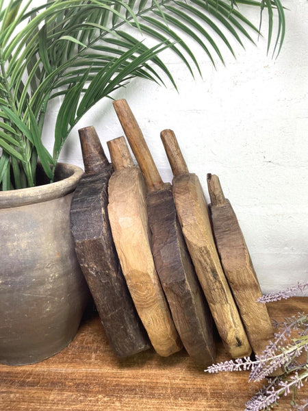 Vintage Rustic Wabi Sabi Hand Carved Wooden Plate Tray Dish Cheese Nibbles Board