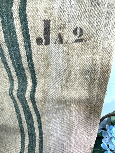 Vintage Hungarian Rustic Hemp Linen Grain Sack Upholstery Material Cushion Cover