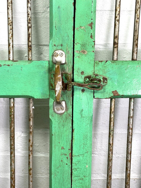 Old Pair Vintage Reclaimed Indian Wooden Iron Doors Shutters Garden Gates Screen