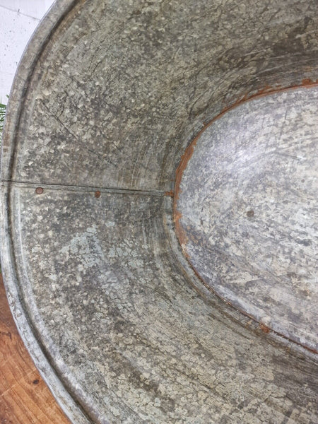 Rustic Reclaimed Large 4ft Galvanised Trough Garden Planter Bath Tub Ice Bucket