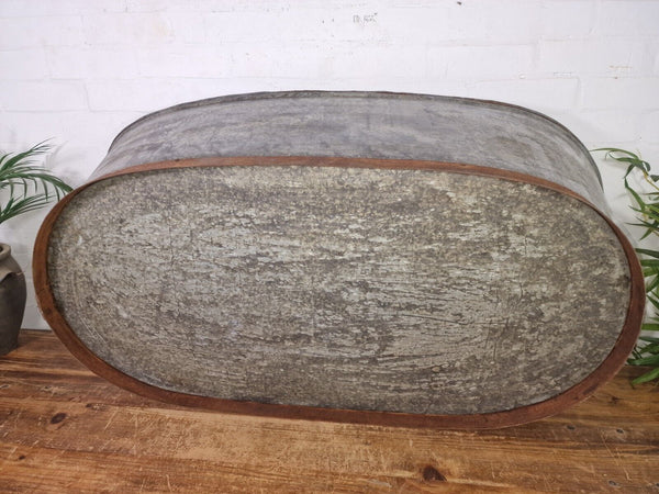 Rustic Reclaimed Large 4ft Galvanised Trough Garden Planter Bath Tub Ice Bucket