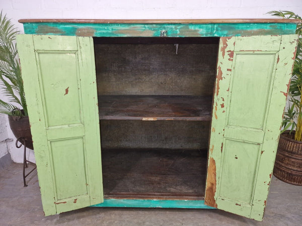 Vintage Reclaimed Indian Wooden Sideboard Tv Drinks Kitchen Cabinet Cupboard