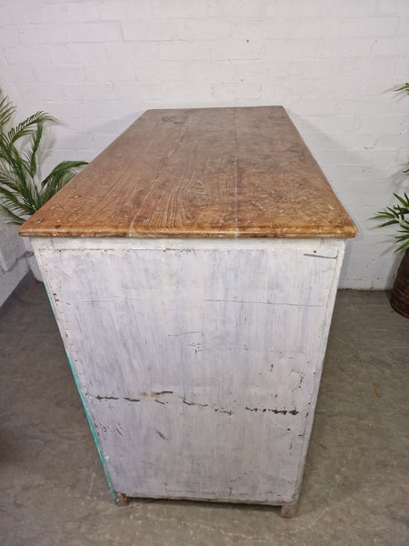 Vintage Reclaimed Indian Wooden Sideboard Tv Drinks Kitchen Cabinet Cupboard