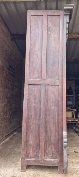 Large Anglo Indian Colonial Antique Hardwood Bookcase Shelving Unit Armoire