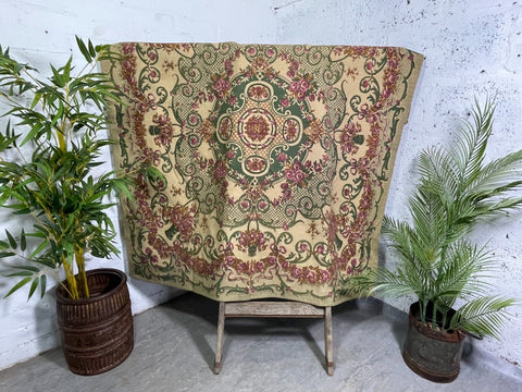 Vintage Hungarian Tapestry Throw Wall Hanging Upholstery Fabric Table Cloth