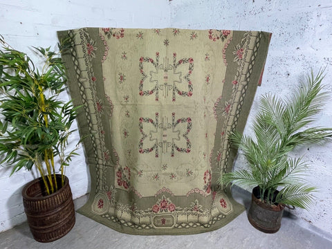 Vintage Hungarian Tapestry Throw Wall Hanging Upholstery Fabric Table Cloth