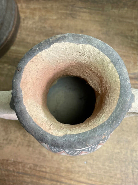 Vintage Moroccan Hand Made Rustic Wabi Sabi Berber Rif Pot Dry Flower Vase