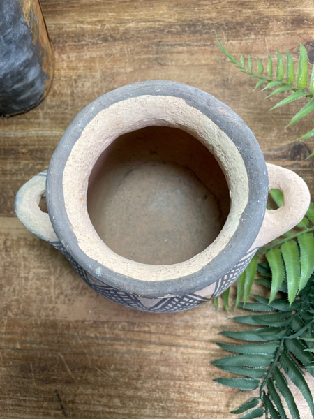 Vintage Moroccan Hand Made Rustic Wabi Sabi Berber Rif Pot Dry Flower Vase