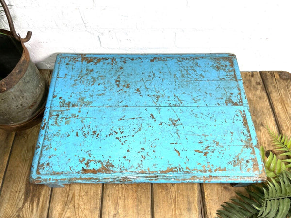 Vintage Rustic Solid Wooden Serving Platter Tray  Low Table Stand Chopping Board