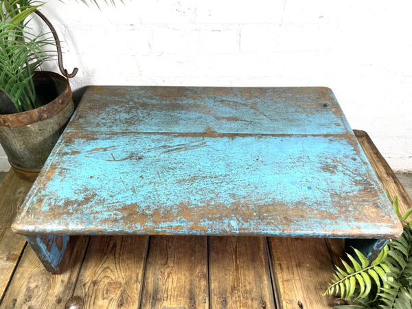 Vintage Rustic Solid Wooden Serving Platter Tray  Low Table Stand Chopping Board