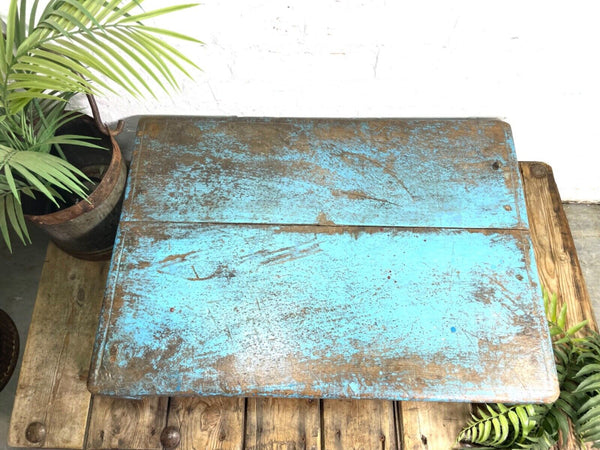 Vintage Rustic Solid Wooden Serving Platter Tray  Low Table Stand Chopping Board