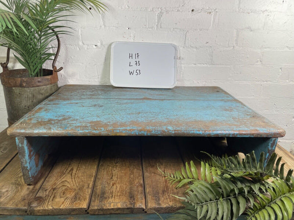 Vintage Rustic Solid Wooden Serving Platter Tray  Low Table Stand Chopping Board