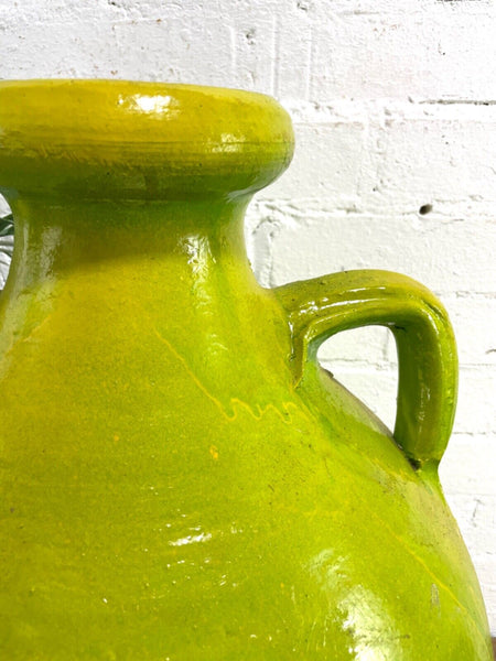 Rustic Mediterranean Painted Glazed Terracotta Pot Urn Garden Planter Amphora