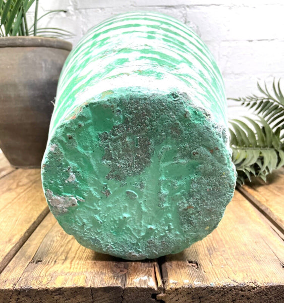Rustic Mediterranean Painted Glazed Terracotta Pot Urn Garden Planter Amphora