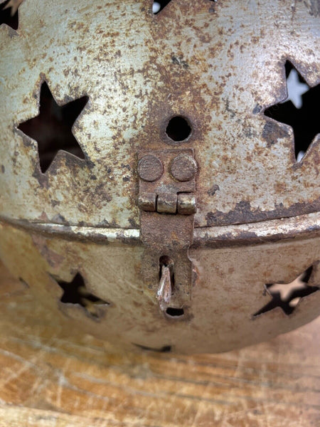 Vintage Rustic Reclaimed Metal Iron Hanging Candle Holder Lantern Wedding Prop