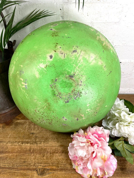 Authentic Indian Green Rustic Hand Made Riveted Water Pot Dry Flower Vase