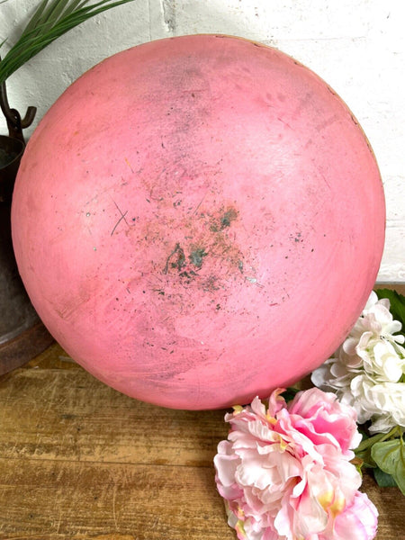 Vintage Large Indian Metal Hand Painted Riveted Water Bowl Pot Dry Flower Vase
