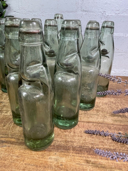 Vintage Glass Soda Codd Bottle Wedding Display Flower Vase