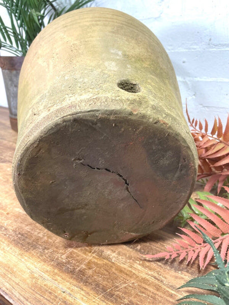 Rustic Vintage Mediterranean Terracotta Olive Storage Jar Amphora Urn Pot Vase