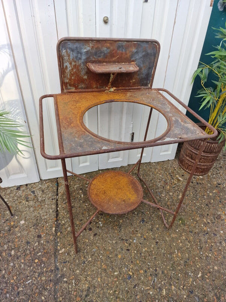 Vintage French Rustic Metal Wash Stand Basin Sink Home Garden Decor Planter