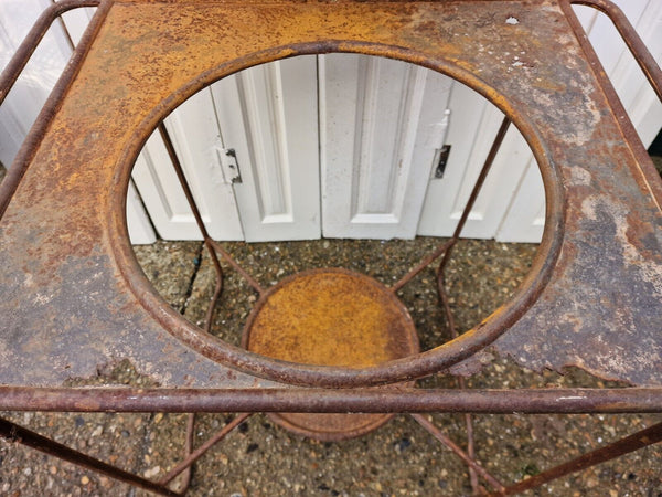 Vintage French Rustic Metal Wash Stand Basin Sink Home Garden Decor Planter