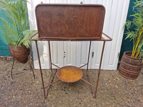Vintage French Rustic Metal Wash Stand Basin Sink Home Garden Decor Planter