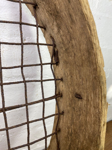 Vintage Rustic Bentwood Agricultural Garden Potato Sieve Riddle Wall Decor