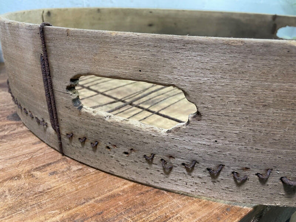 Vintage Rustic Bentwood Agricultural Garden Potato Sieve Riddle Wall Decor